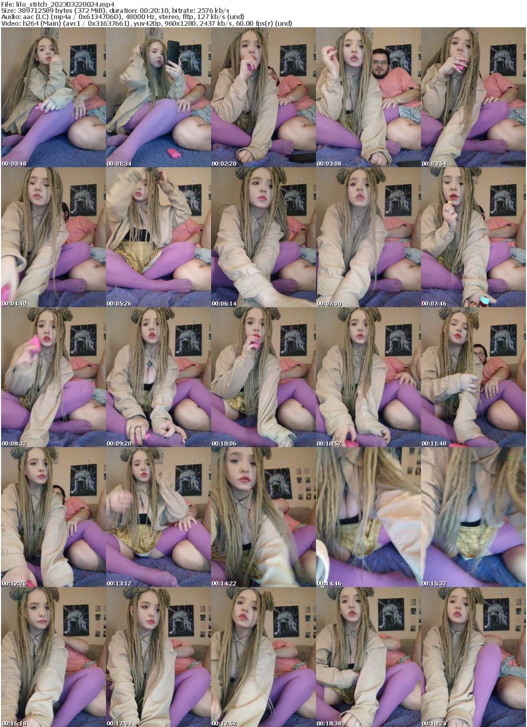 Preview thumb from lilo_stitch on 2023-03-22 @ bongacams