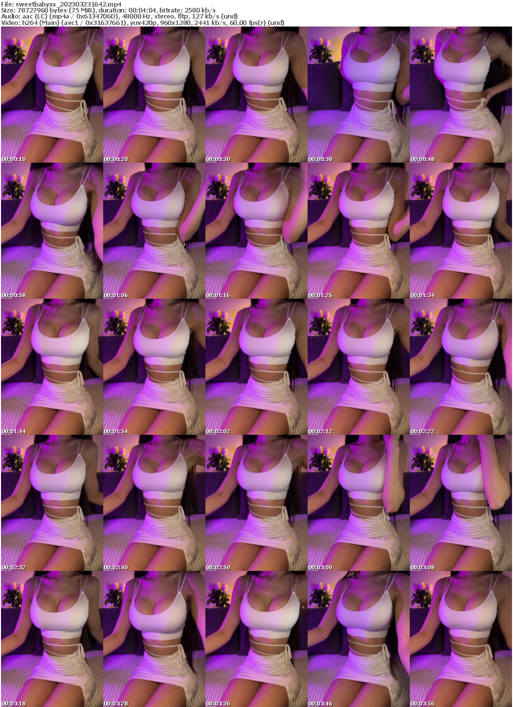 Preview thumb from sweetbabyxs on 2023-03-23 @ bongacams