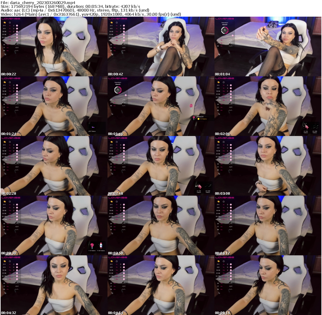 Preview thumb from daria_cherry on 2023-03-26 @ bongacams