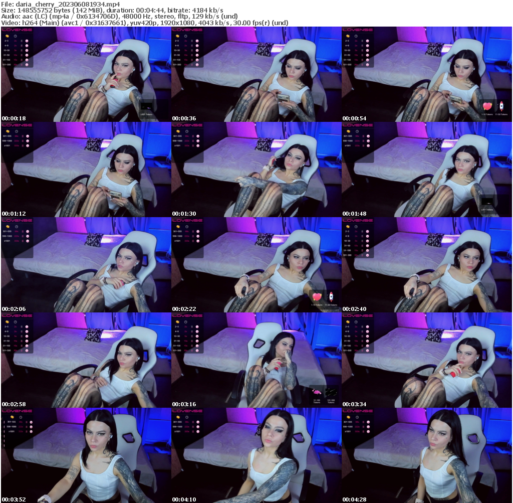 Preview thumb from daria_cherry on 2023-06-08 @ bongacams