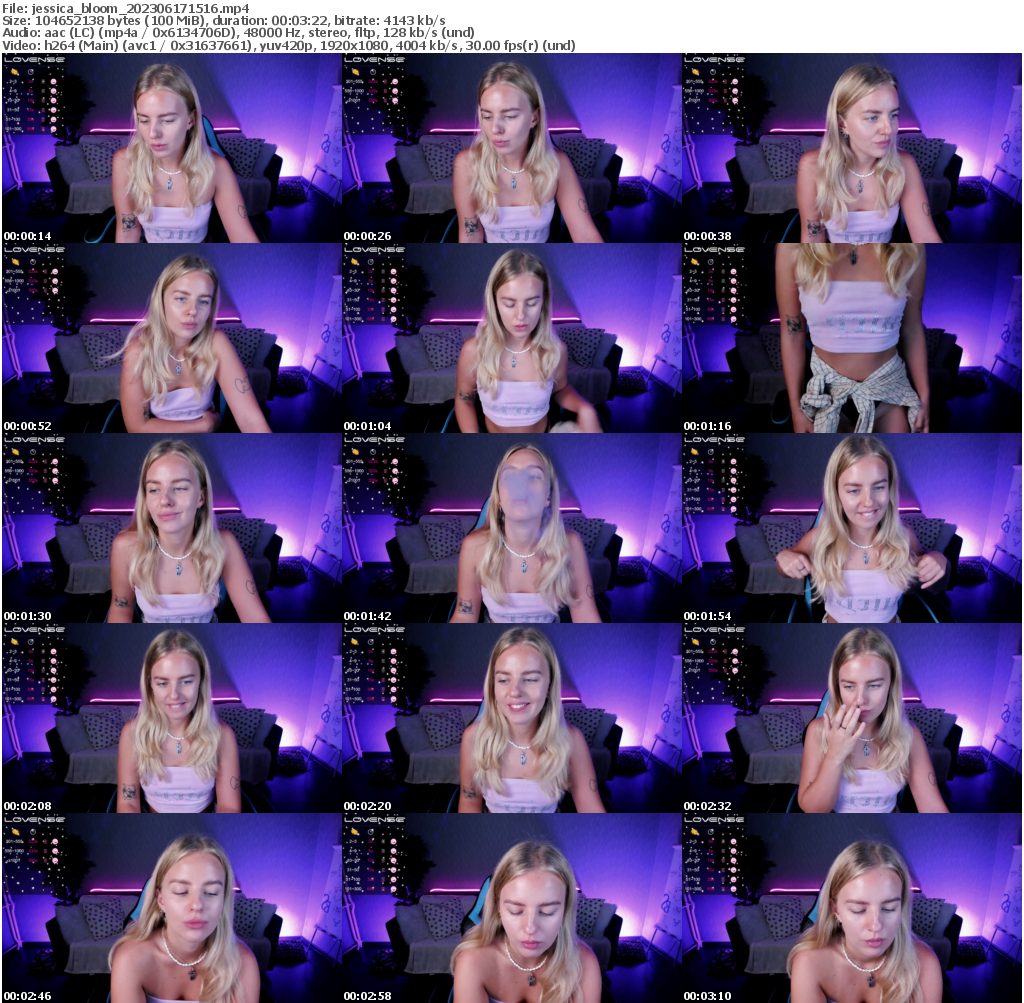 Preview thumb from jessica_bloom on 2023-06-17 @ bongacams