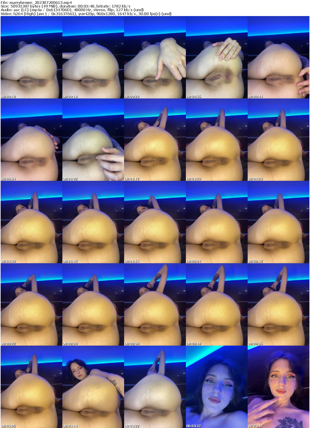 Preview thumb from marrybrown on 2023-07-20 @ bongacams