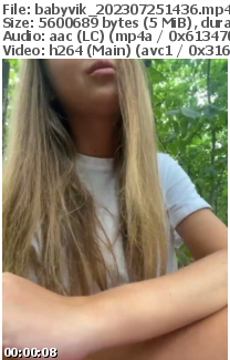 Preview thumb from babyvik on 2023-07-25 @ bongacams
