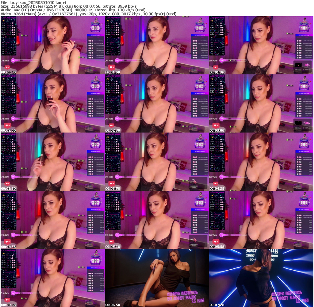 Preview thumb from ladyllsex on 2023-08-01 @ bongacams