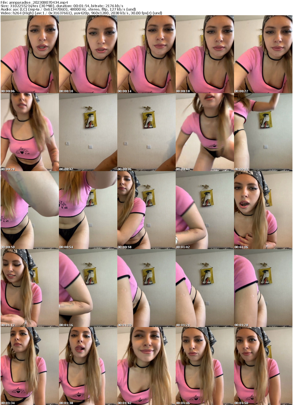 Preview thumb from annparadise on 2023-08-07 @ bongacams