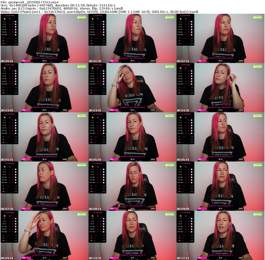 Preview thumb from gennyrock on 2023-08-17 @ bongacams