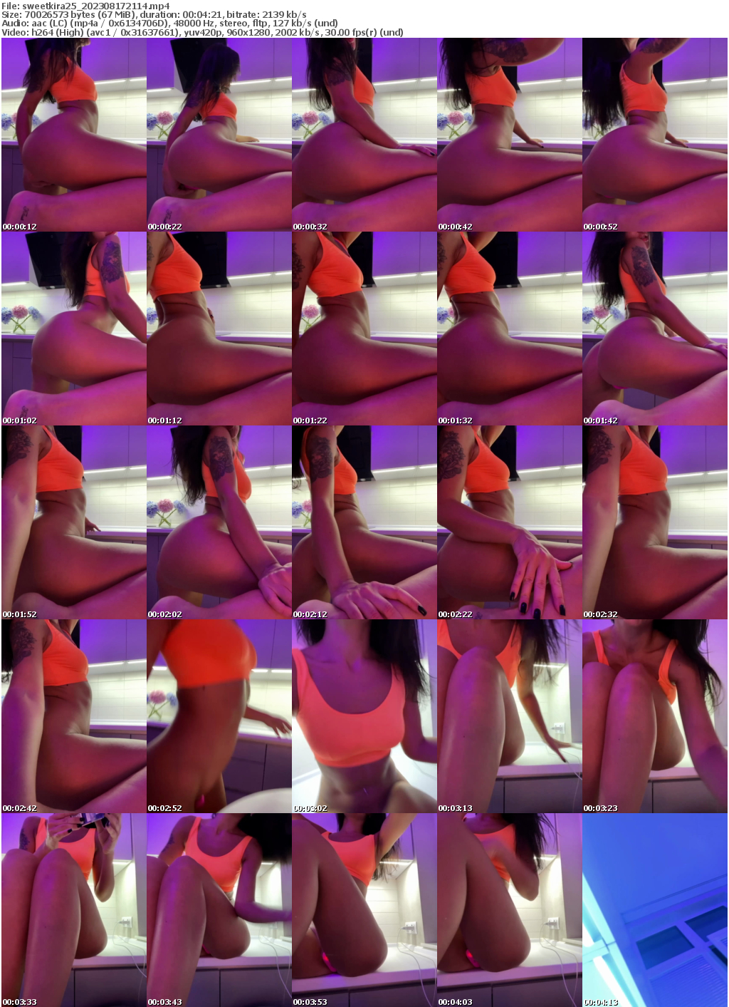 Preview thumb from sweetkira25 on 2023-08-17 @ bongacams