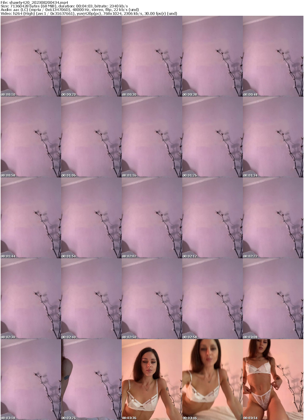 Preview thumb from shawty420 on 2023-08-20 @ bongacams