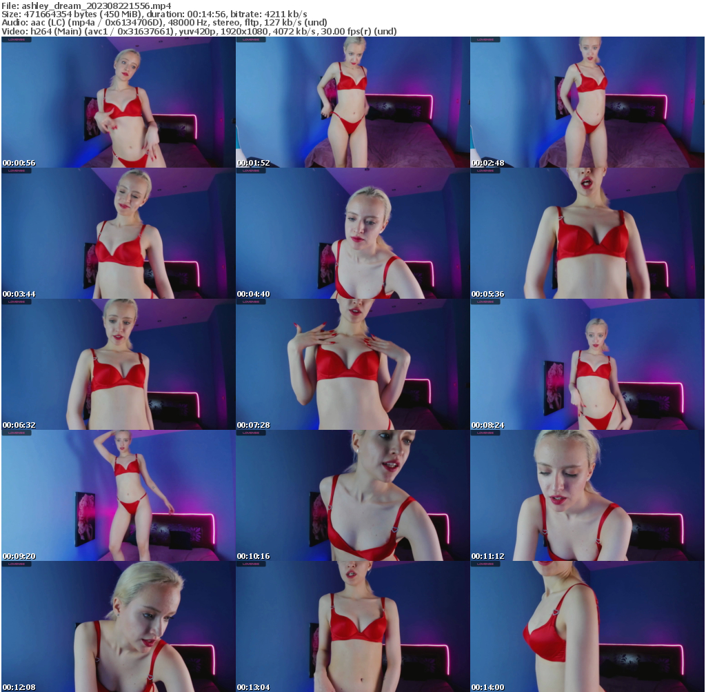 Preview thumb from ashley_dream on 2023-08-22 @ bongacams