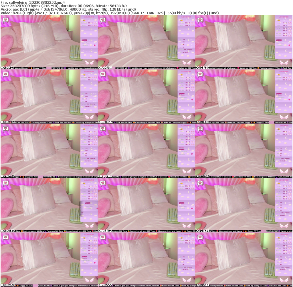 Preview thumb from sallyeleins on 2023-08-30 @ bongacams