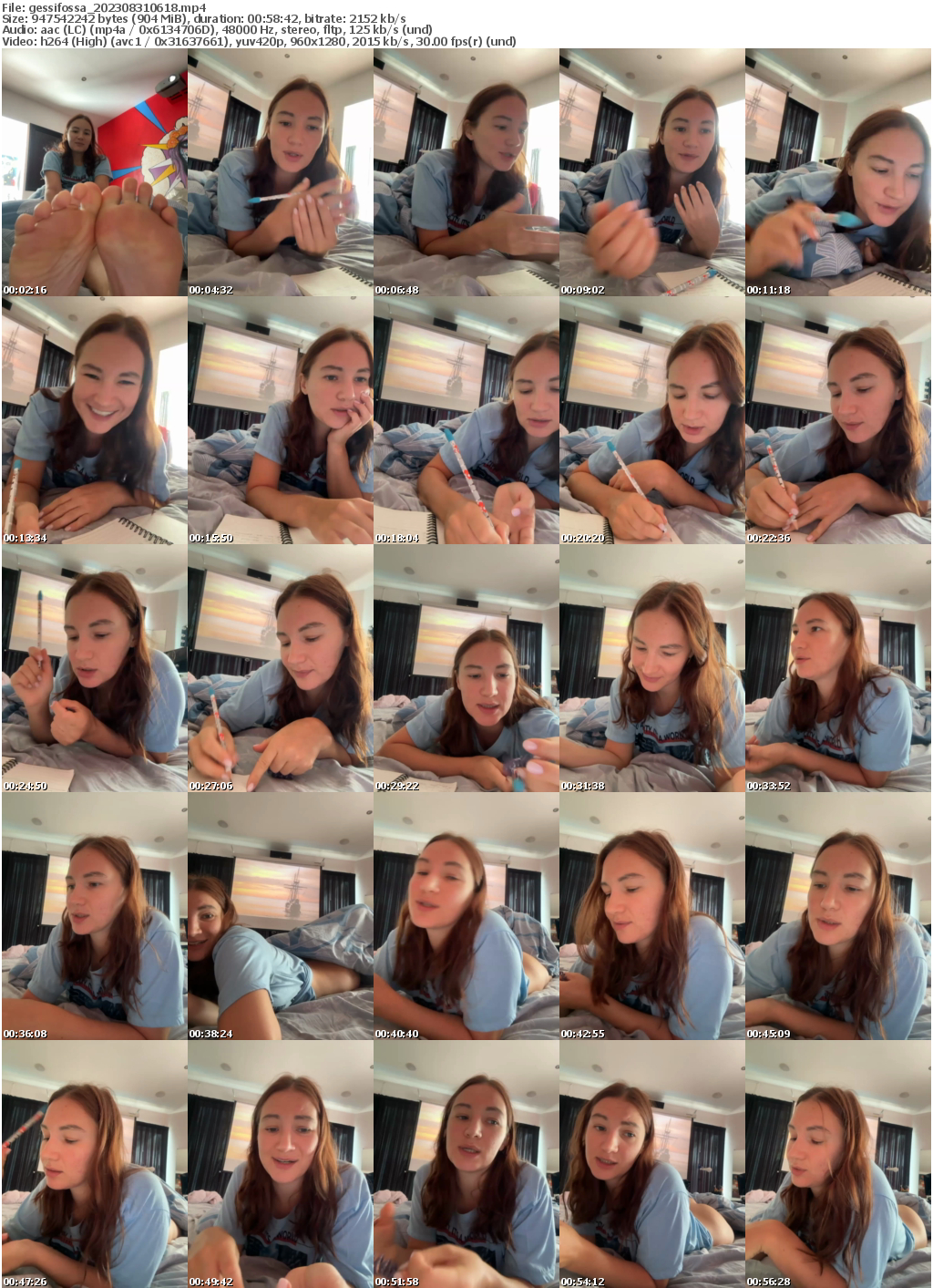 Preview thumb from gessifossa on 2023-08-31 @ bongacams