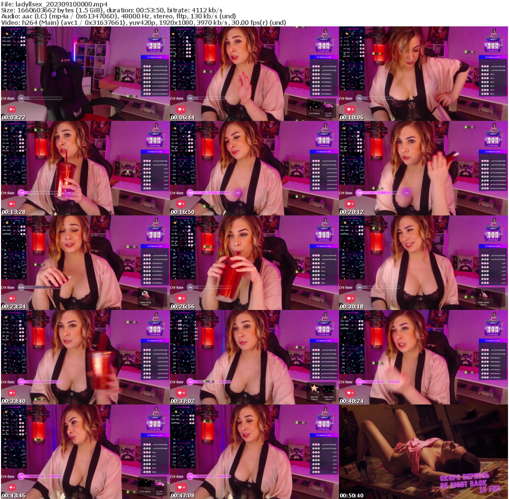 Preview thumb from ladyllsex on 2023-09-10 @ bongacams