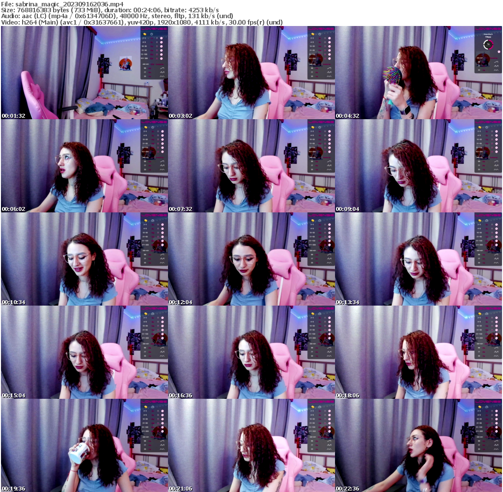 Preview thumb from sabrina_magic on 2023-09-16 @ bongacams