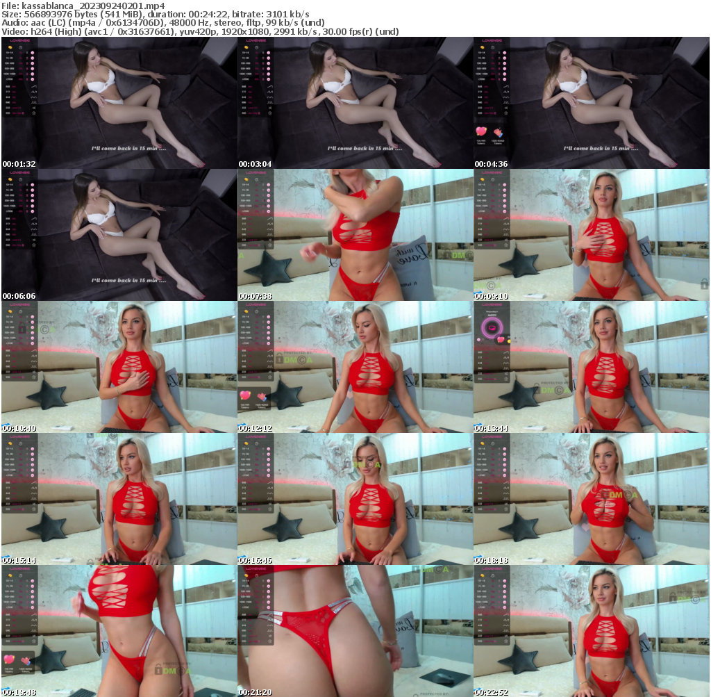 Preview thumb from kassablanca on 2023-09-24 @ bongacams