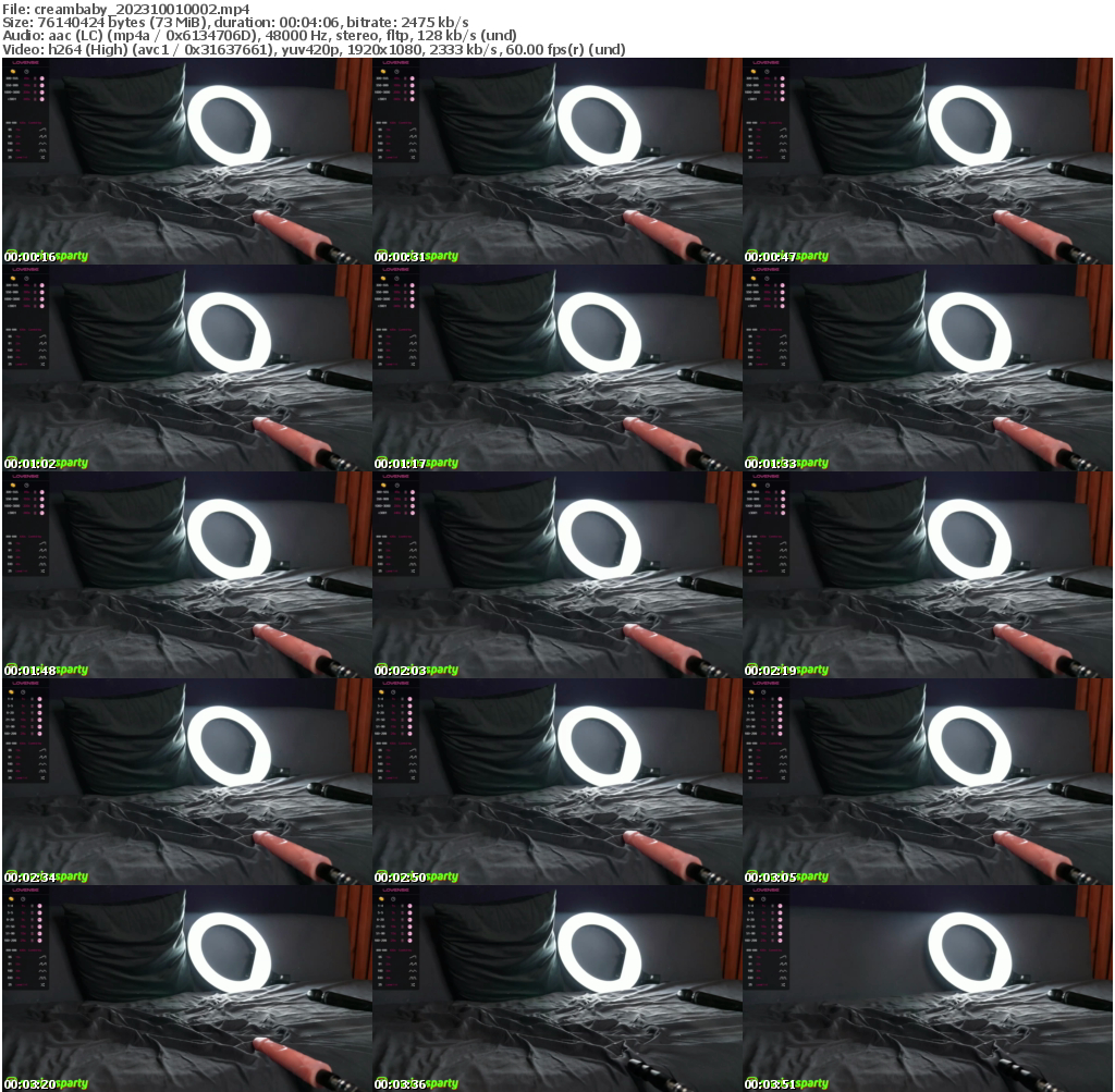 Preview thumb from creambaby on 2023-10-01 @ bongacams