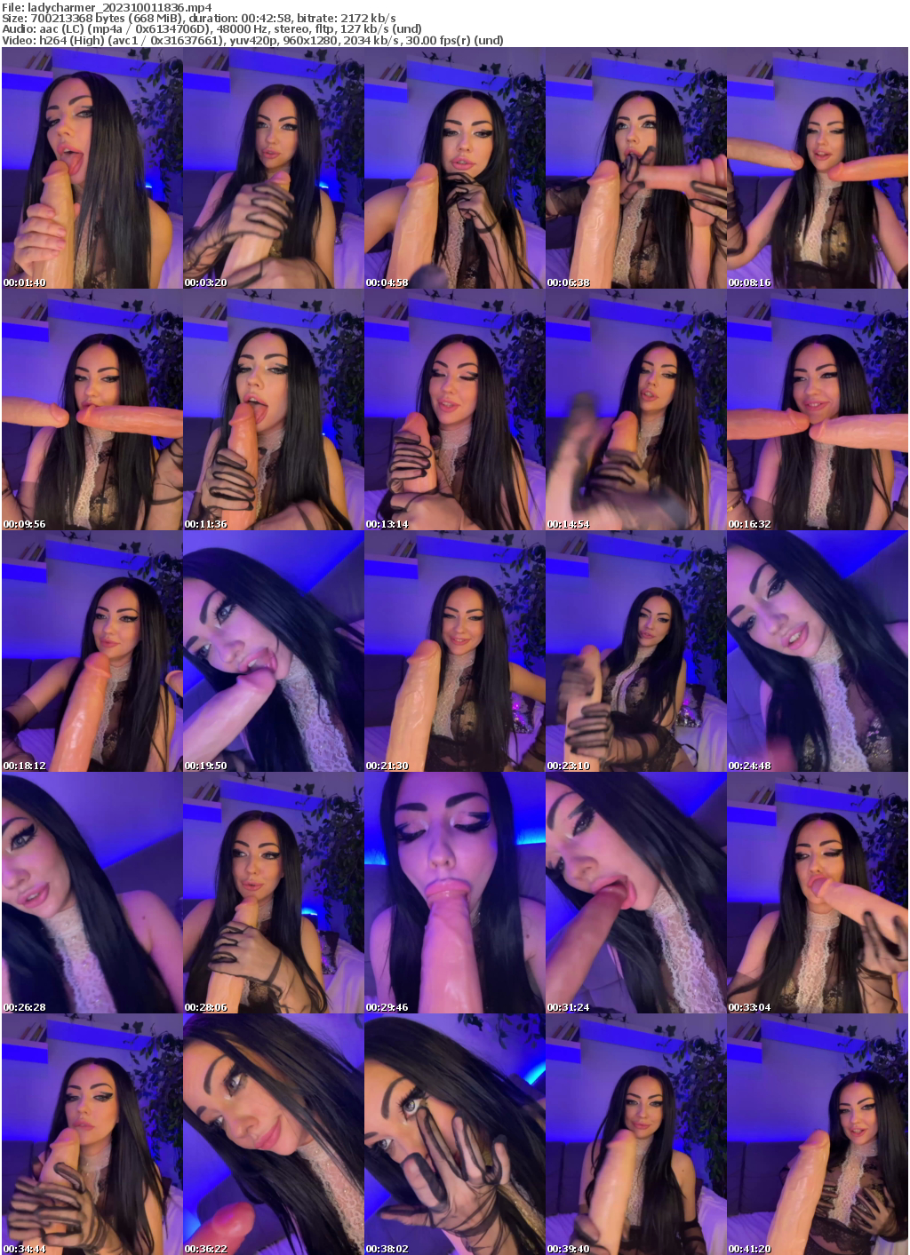 Preview thumb from ladycharmer on 2023-10-01 @ bongacams