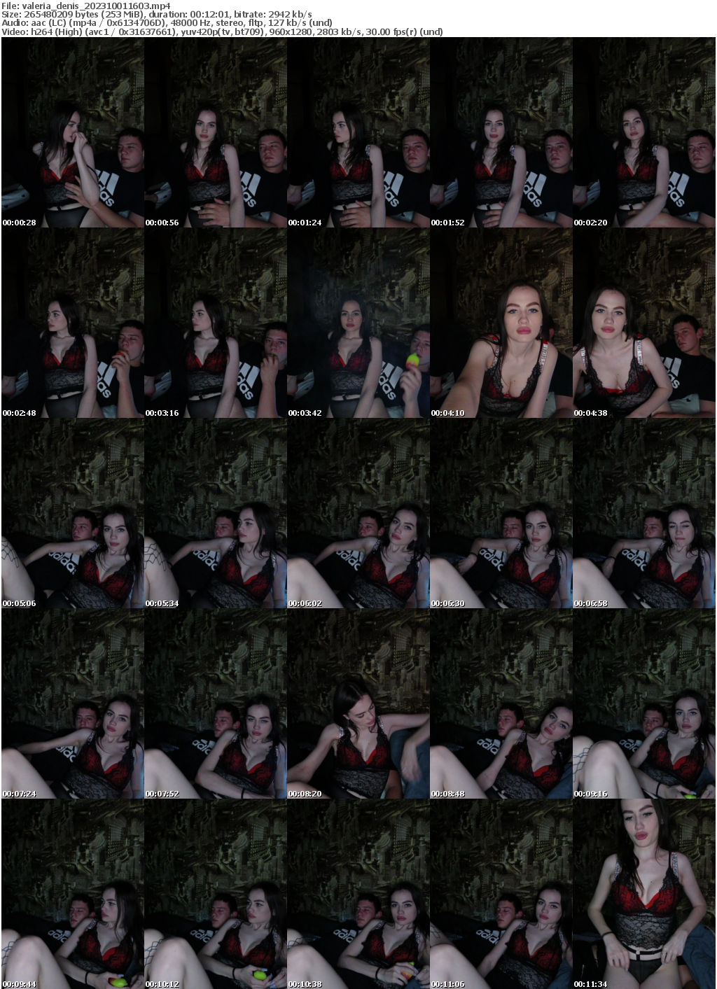 Preview thumb from valeria_denis on 2023-10-01 @ bongacams