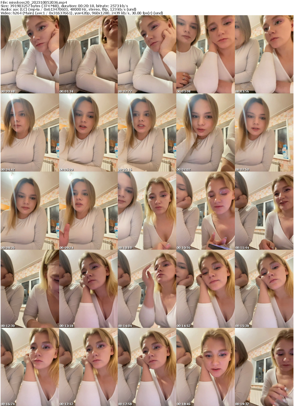 Preview thumb from misskoss20 on 2023-10-05 @ bongacams