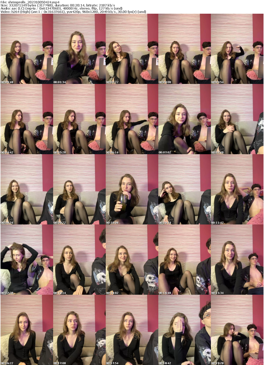 Preview thumb from shrimprolls on 2023-10-05 @ bongacams