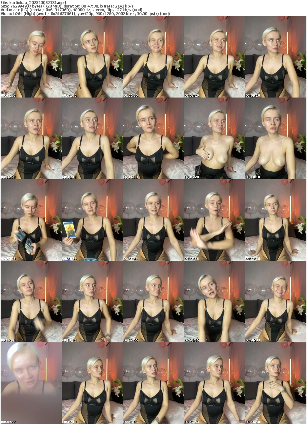 Preview thumb from kartinkaa on 2023-10-08 @ bongacams