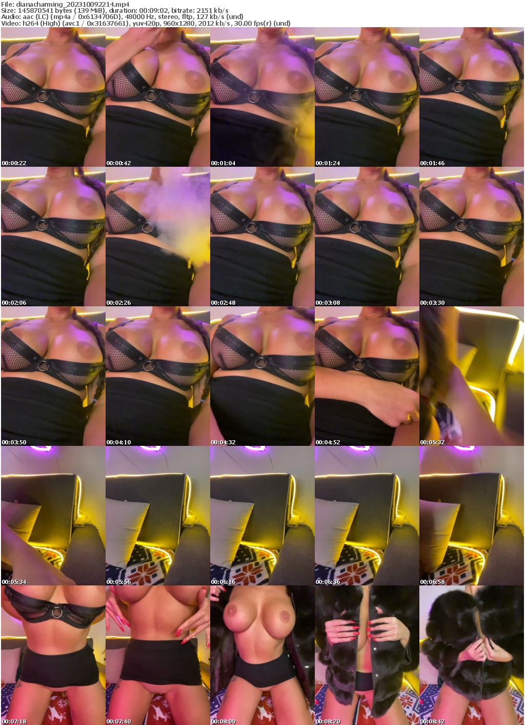 Preview thumb from dianacharming on 2023-10-09 @ bongacams