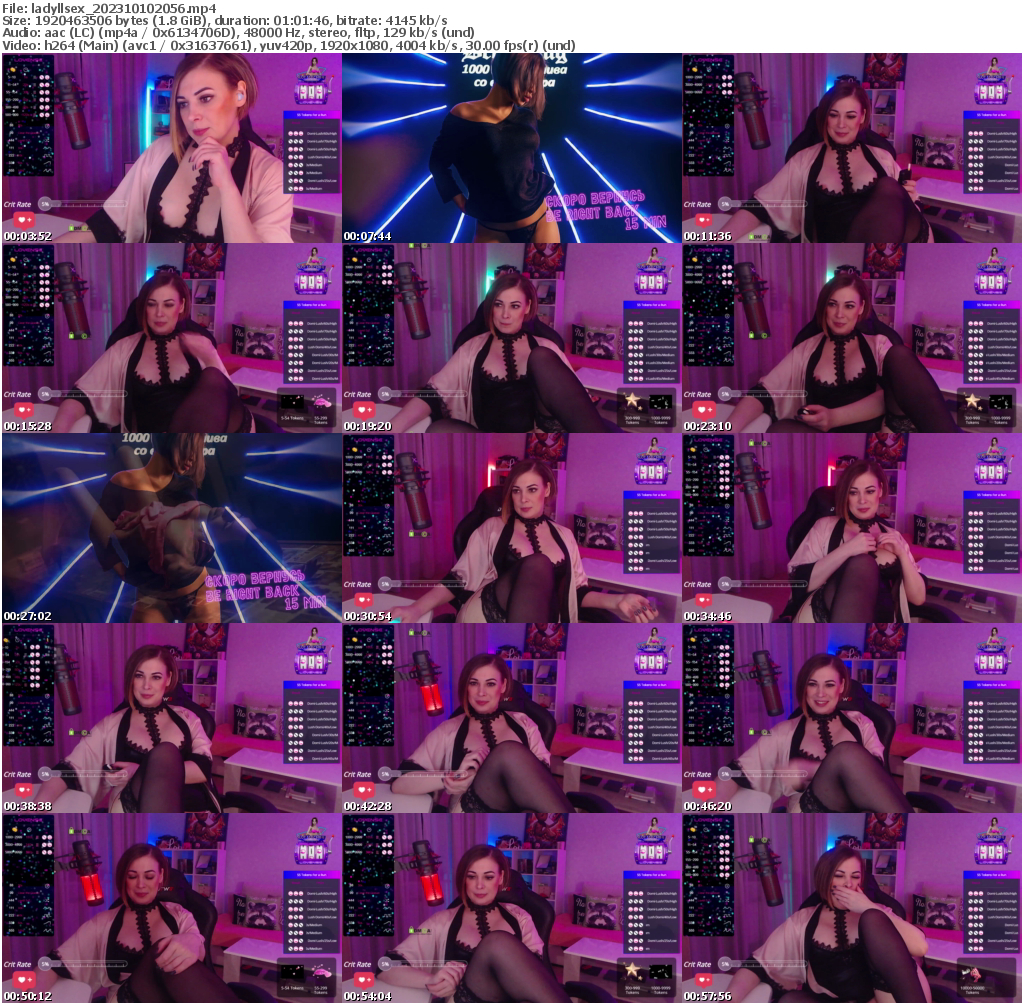 Preview thumb from ladyllsex on 2023-10-10 @ bongacams