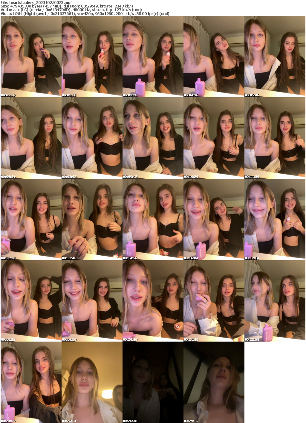 Preview thumb from heartstealers on 2023-10-25 @ bongacams