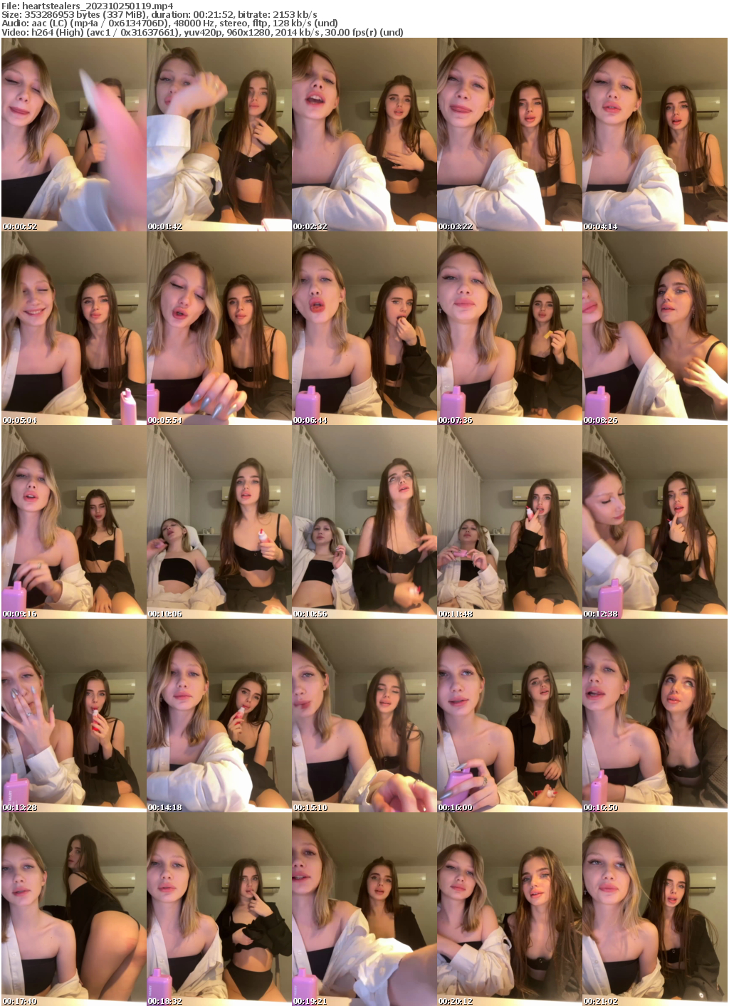 Preview thumb from heartstealers on 2023-10-25 @ bongacams