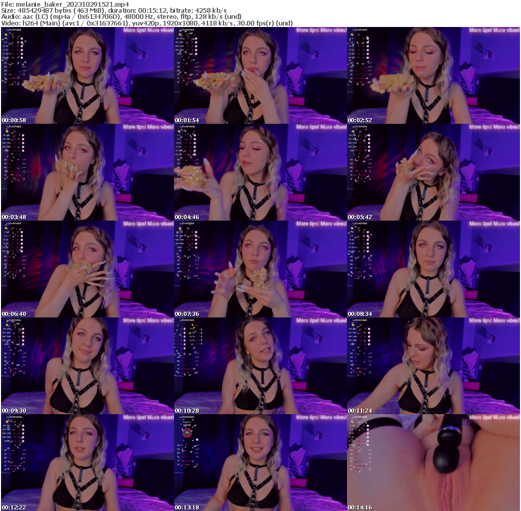 Preview thumb from melanie_baker on 2023-10-29 @ bongacams