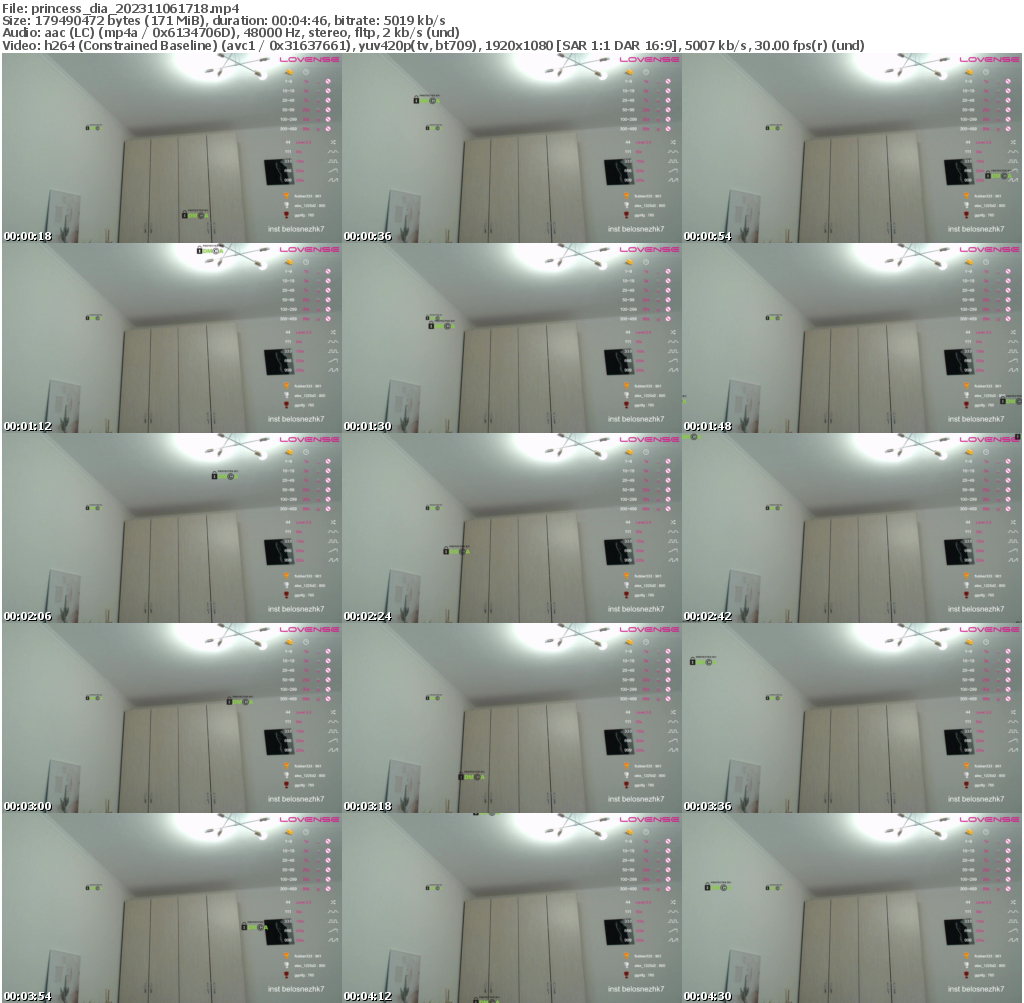 Preview thumb from princess_dia on 2023-11-06 @ bongacams