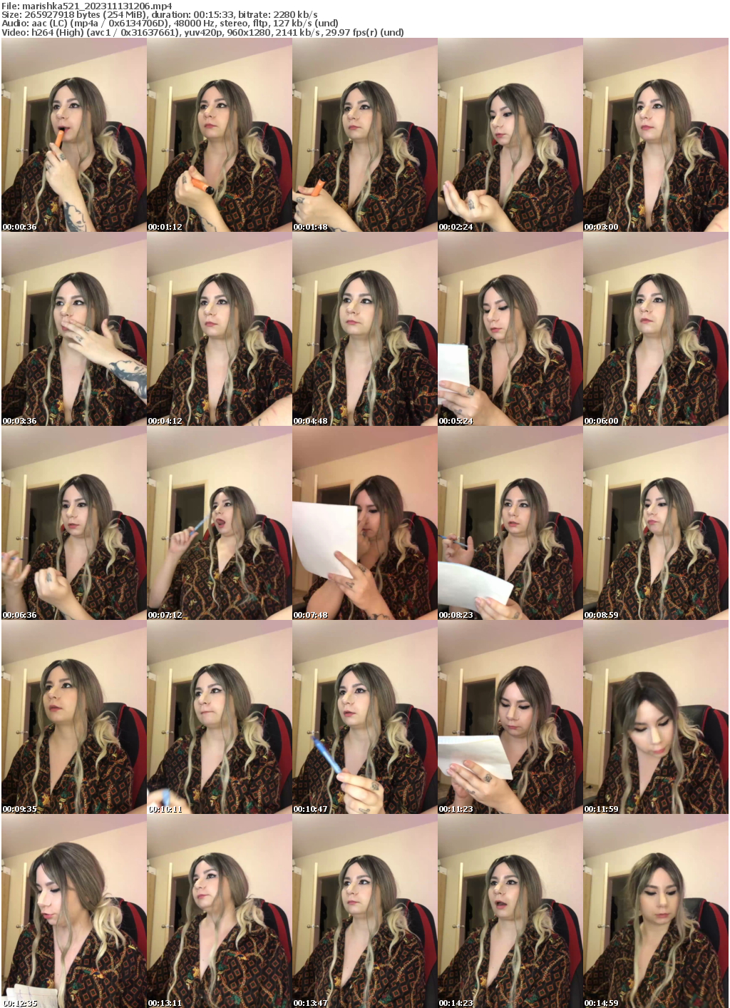 Preview thumb from marishka521 on 2023-11-13 @ bongacams