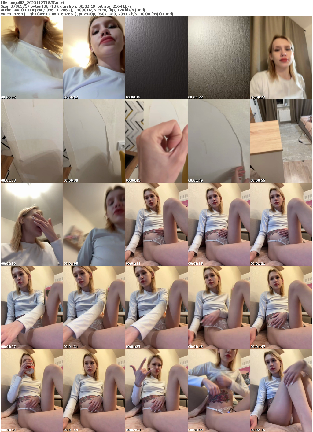 Preview thumb from angelll3 on 2023-11-27 @ bongacams