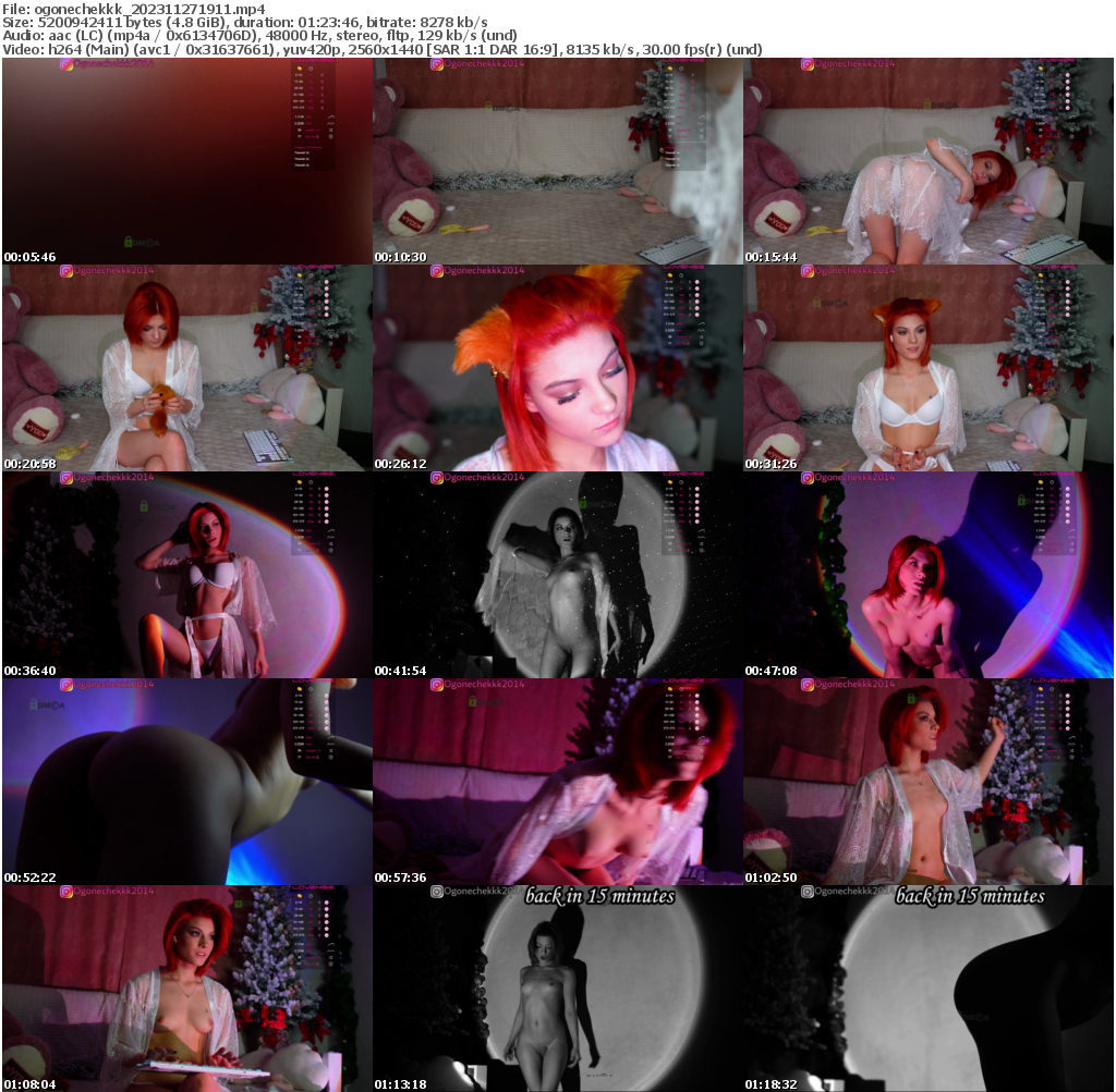 Preview thumb from ogonechekkk on 2023-11-27 @ bongacams