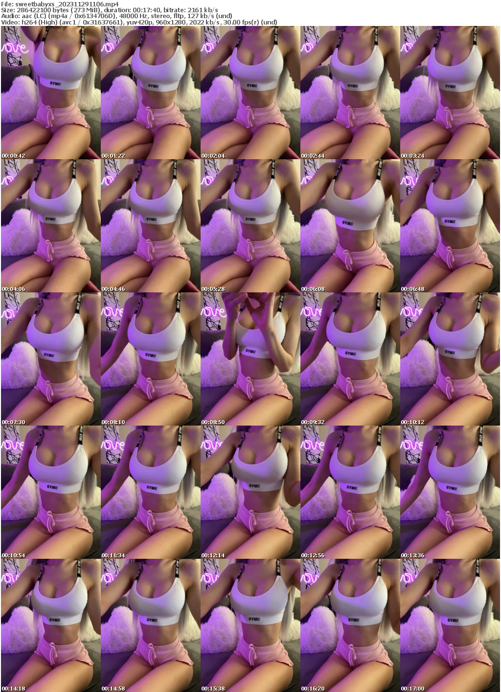 Preview thumb from sweetbabyxs on 2023-11-29 @ bongacams
