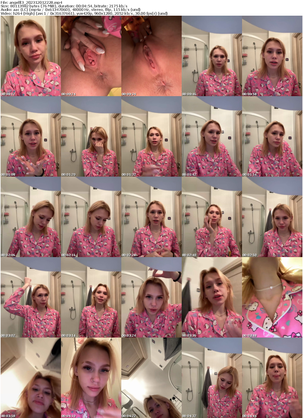 Preview thumb from angelll3 on 2023-12-01 @ bongacams