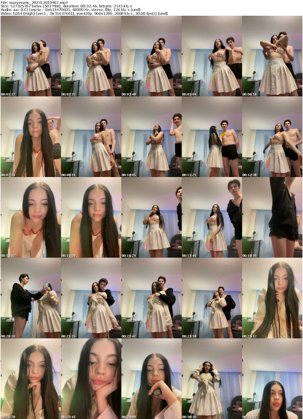 Preview thumb from maryevans on 2023-12-01 @ bongacams