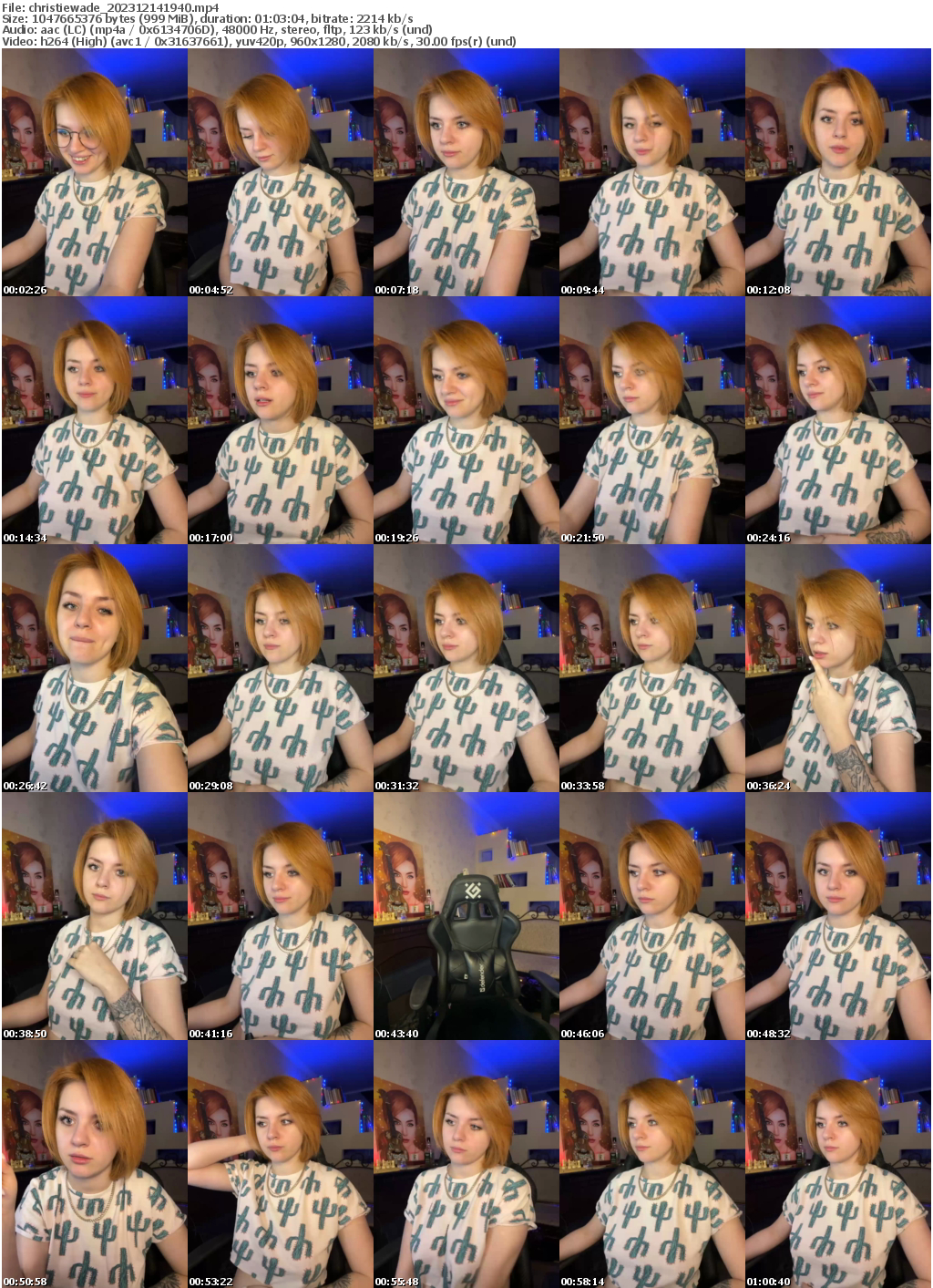 Preview thumb from christiewade on 2023-12-14 @ bongacams