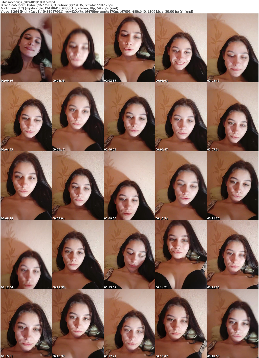 Preview thumb from molodaja on 2024-01-01 @ bongacams