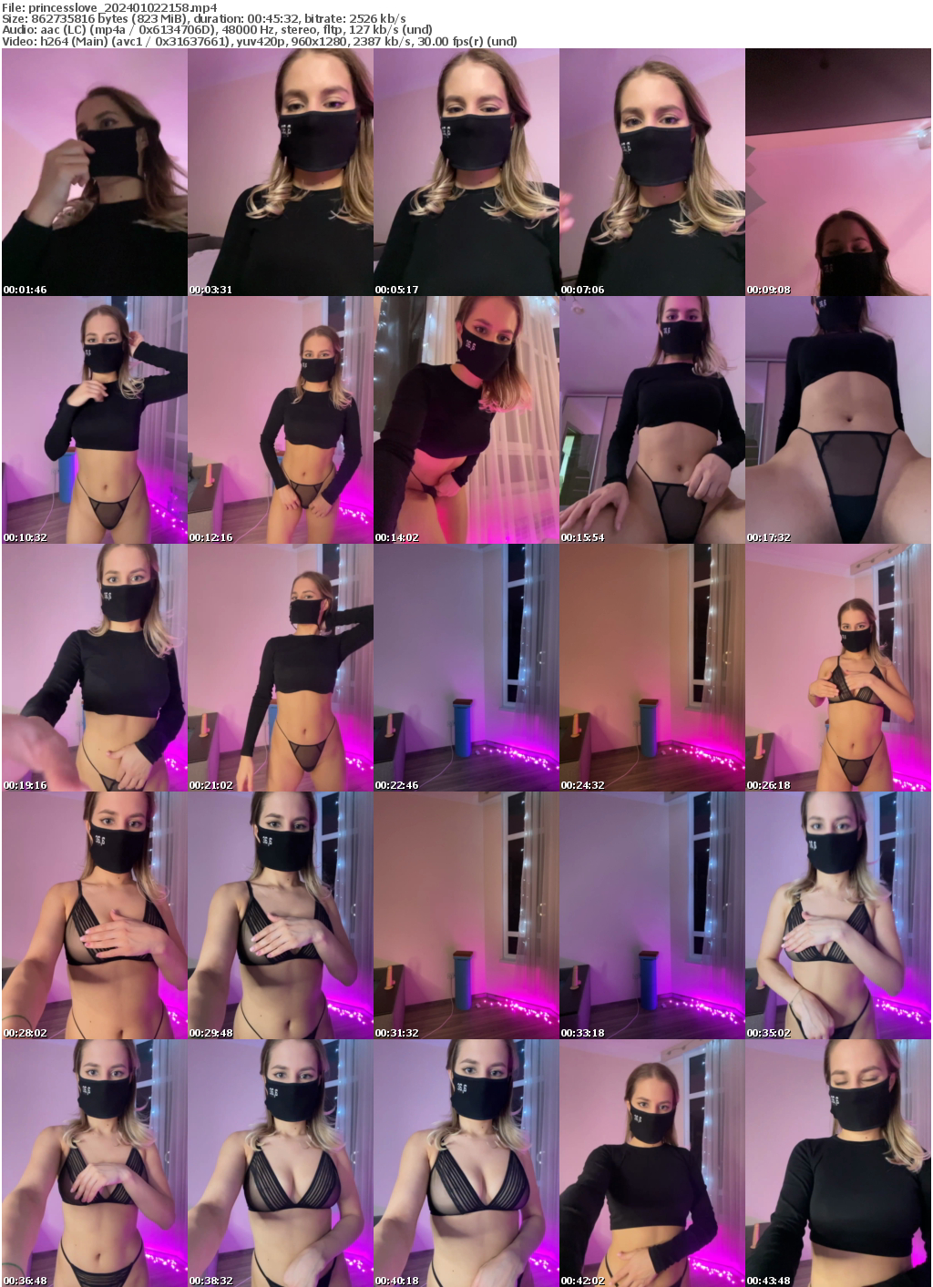 Preview thumb from princesslove on 2024-01-02 @ bongacams