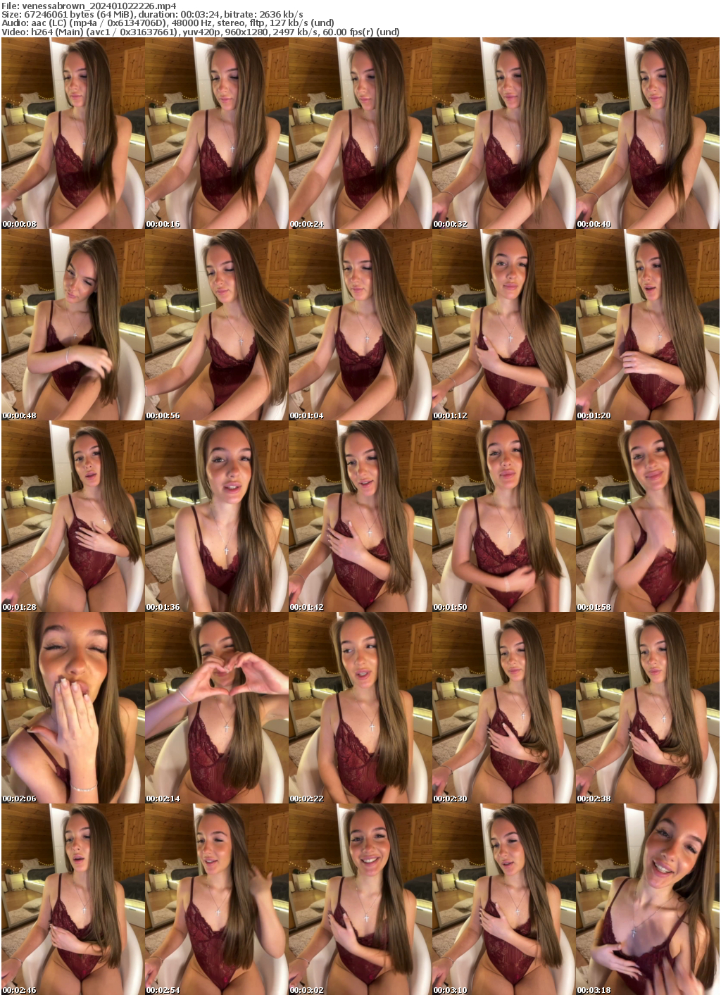 Preview thumb from venessabrown on 2024-01-02 @ bongacams