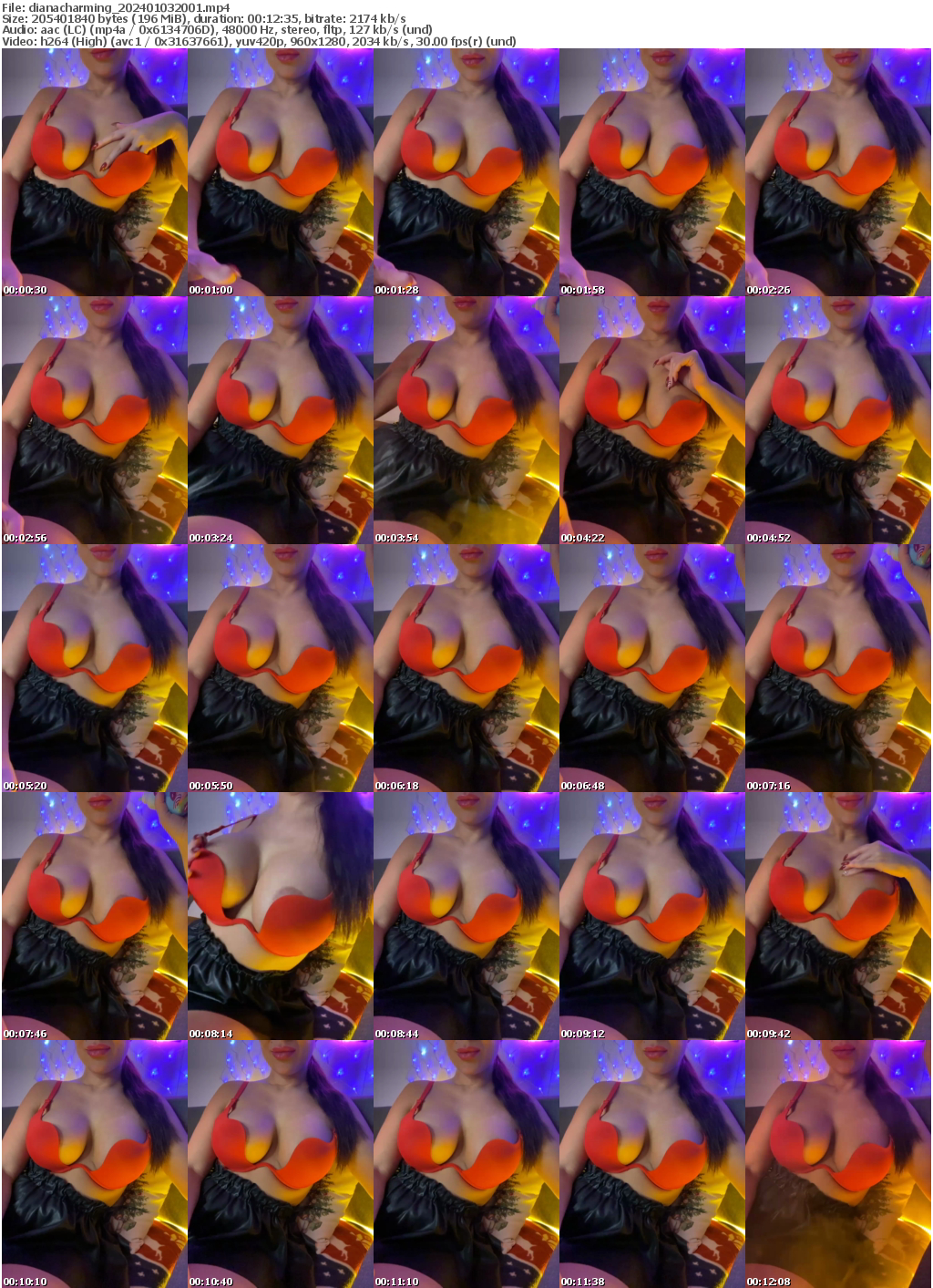 Preview thumb from dianacharming on 2024-01-03 @ bongacams