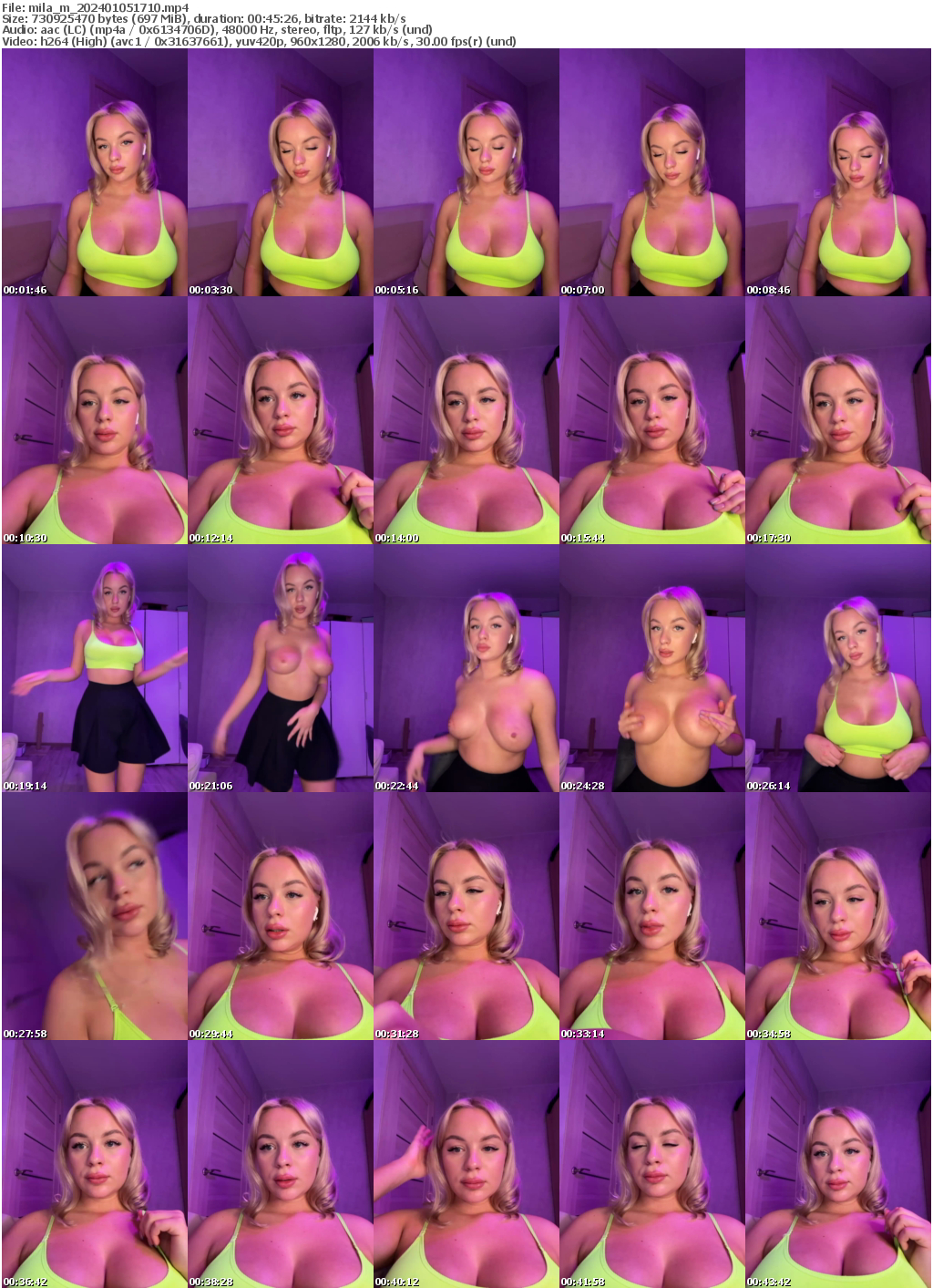 Preview thumb from mila_m on 2024-01-05 @ bongacams