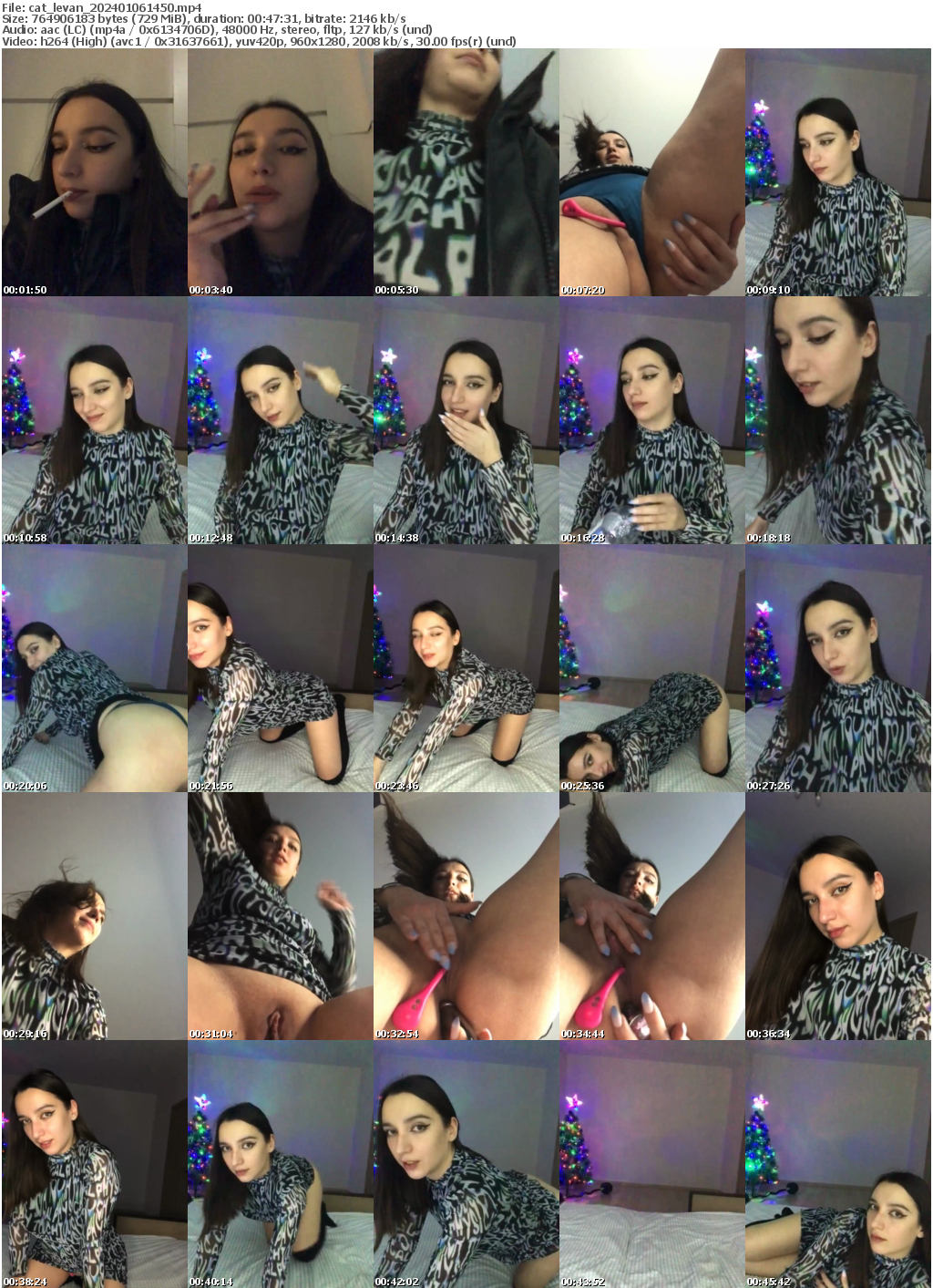 Preview thumb from cat_levan on 2024-01-06 @ bongacams