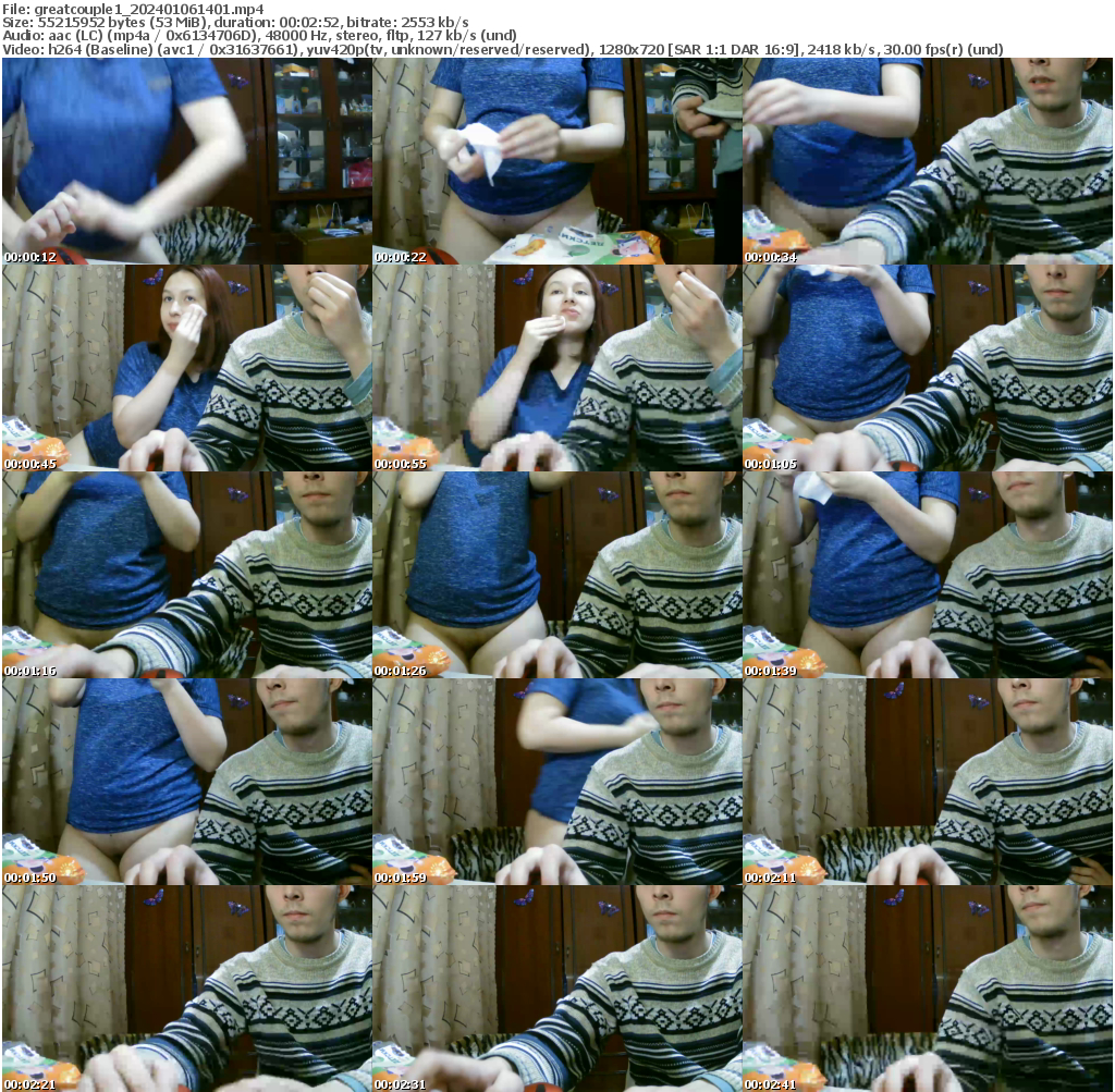 Preview thumb from greatcouple1 on 2024-01-06 @ bongacams