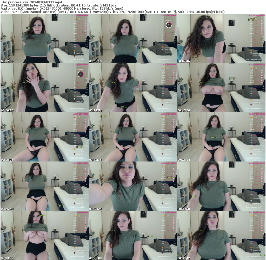 Preview thumb from princess_dia on 2024-01-06 @ bongacams