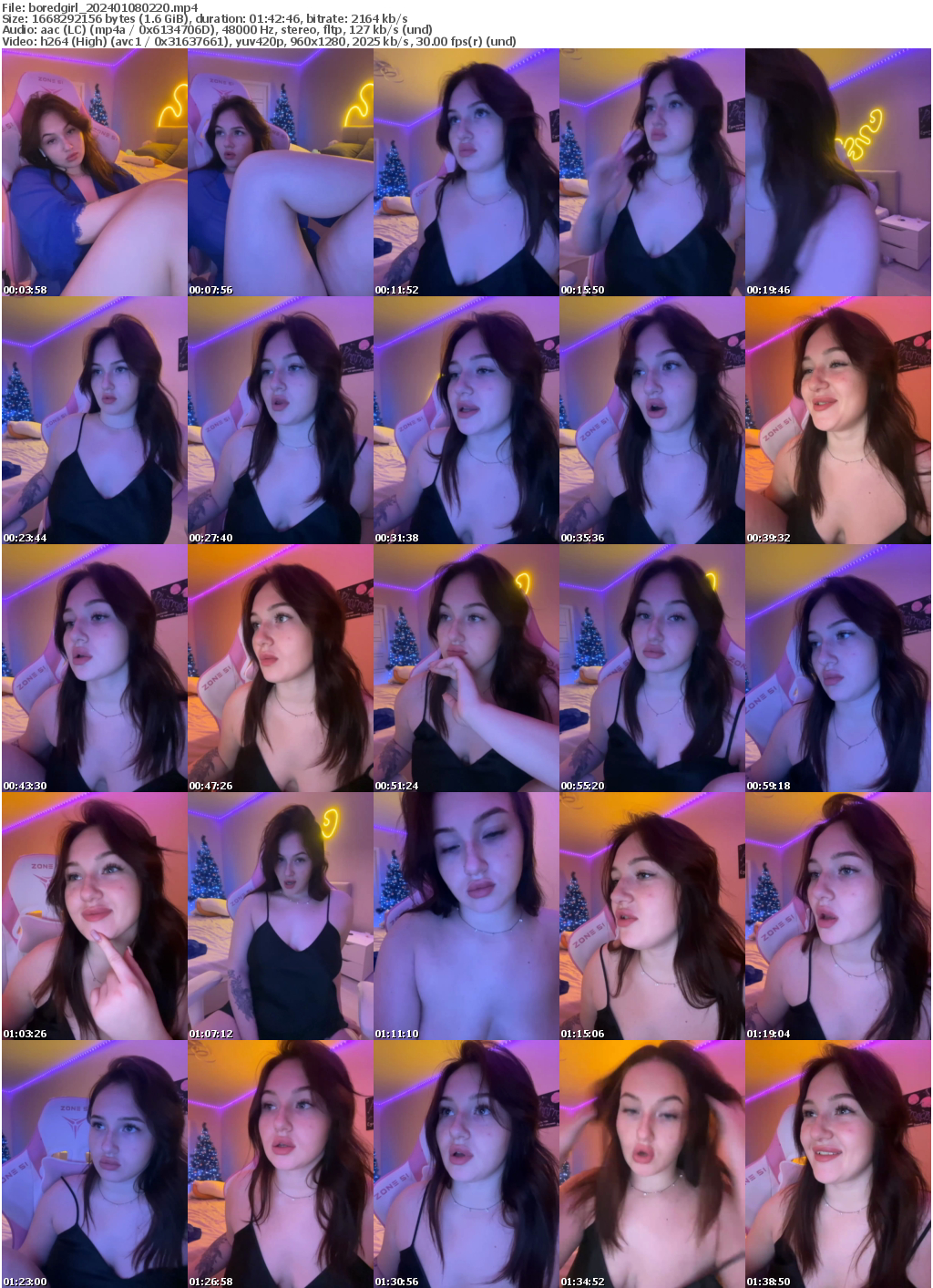 Preview thumb from boredgirl on 2024-01-08 @ bongacams