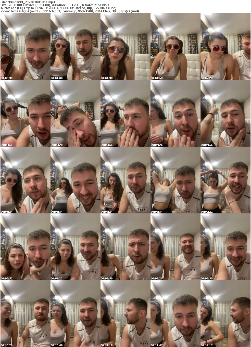 Preview thumb from chuspanbl on 2024-01-08 @ bongacams