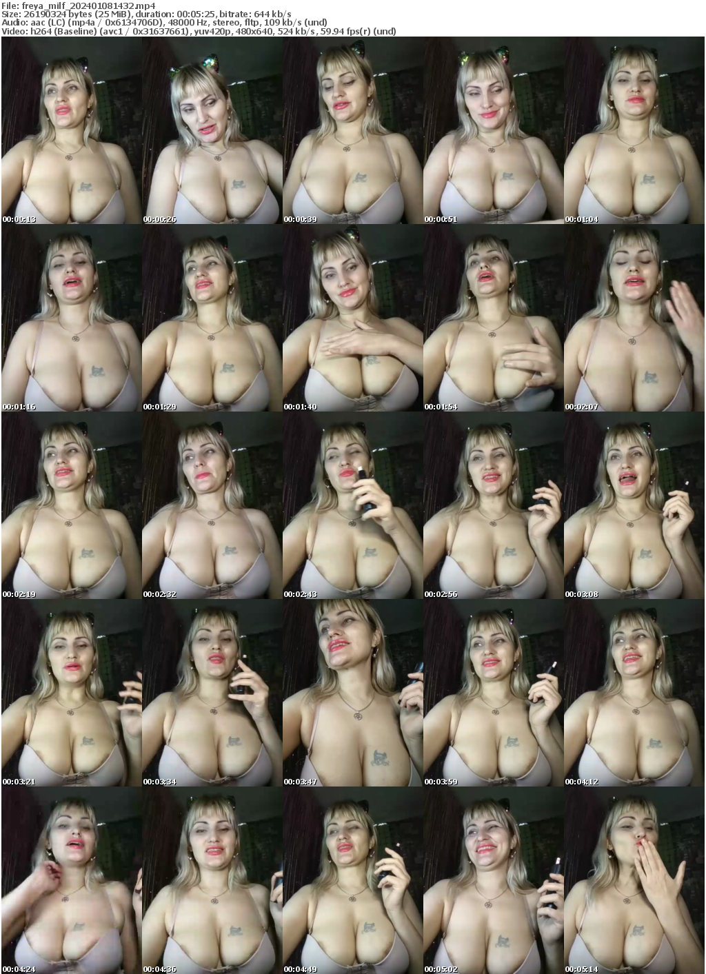 Preview thumb from freya_milf on 2024-01-08 @ bongacams