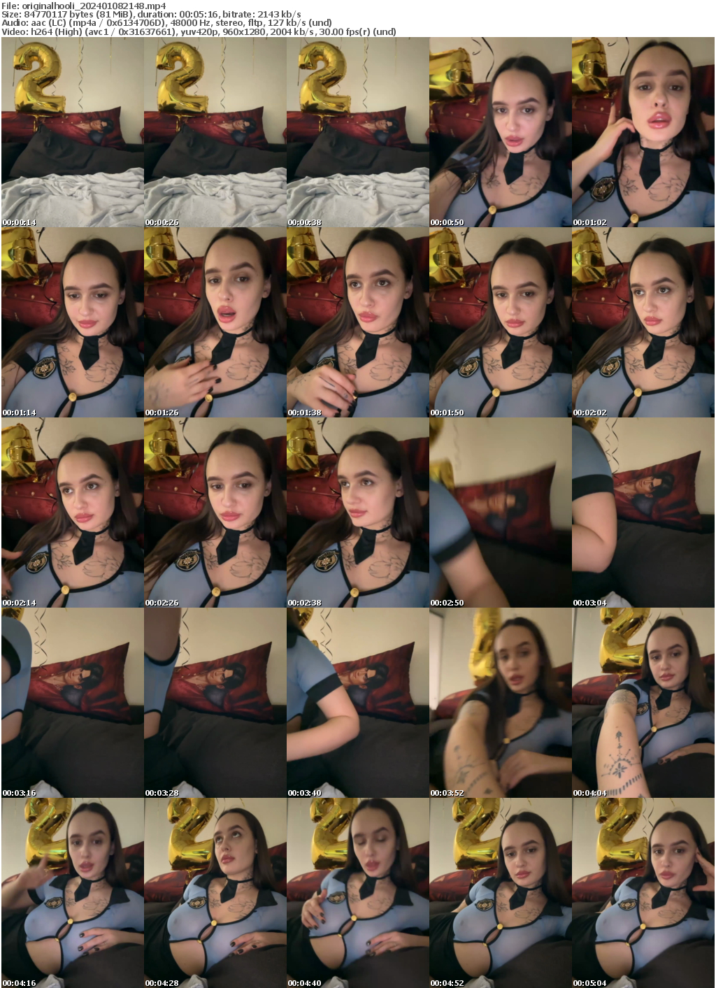 Preview thumb from originalhooli on 2024-01-08 @ bongacams