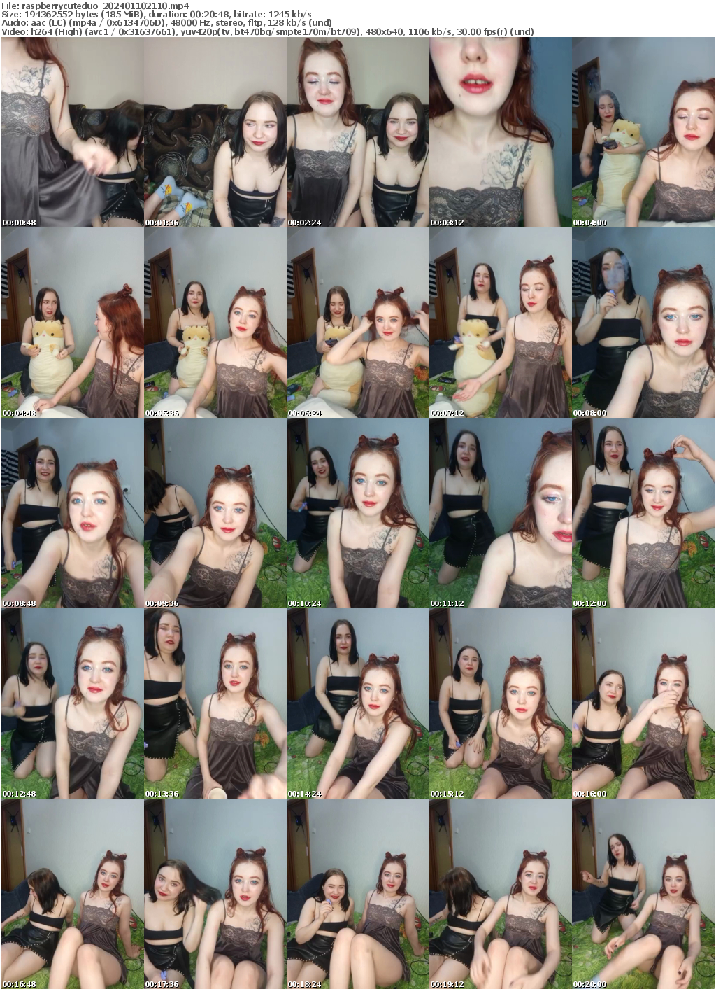 Preview thumb from raspberrycuteduo on 2024-01-10 @ bongacams